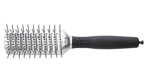 Щетка Olivia Garden Essential Style Tunnel Silver (односторонняя