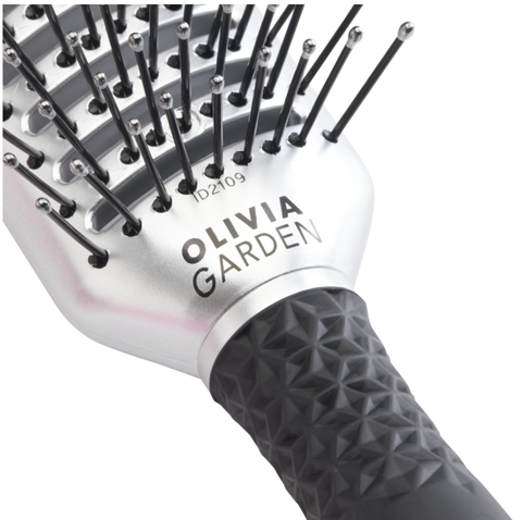 Щетка Olivia Garden Essential Style Tunnel Silver (односторонняя