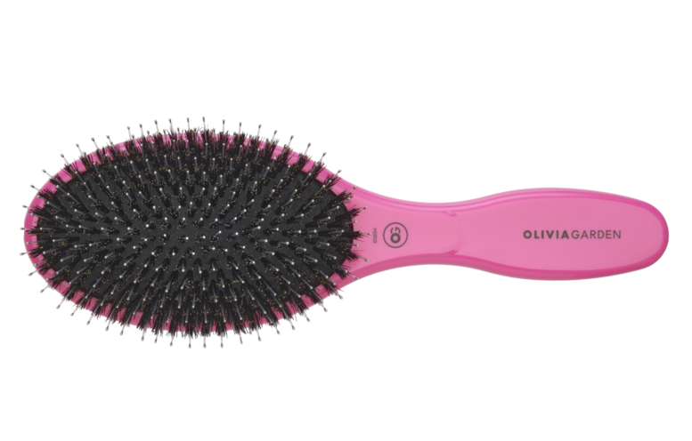 Щетка Olivia Garden Expert Care Oval Boar&Nylon Bristles Pink